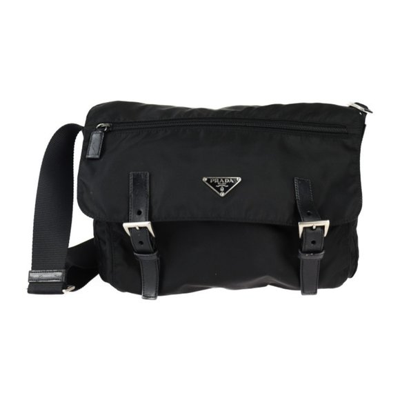 PRADA Black Leather Shoulder Bag - Picture 1 of 10